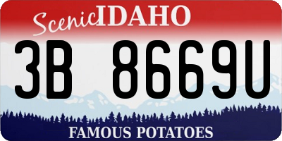 ID license plate 3B8669U