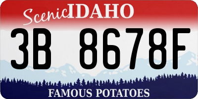 ID license plate 3B8678F