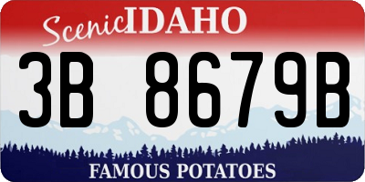 ID license plate 3B8679B