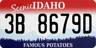ID license plate 3B8679D