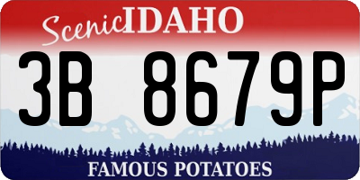 ID license plate 3B8679P