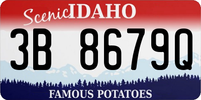 ID license plate 3B8679Q