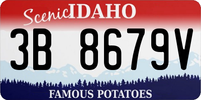 ID license plate 3B8679V