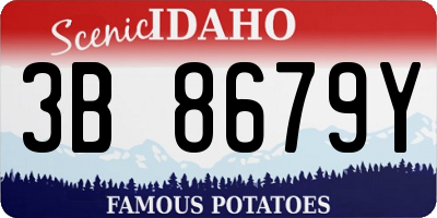 ID license plate 3B8679Y