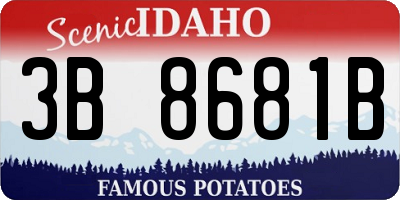 ID license plate 3B8681B