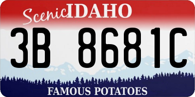 ID license plate 3B8681C