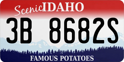 ID license plate 3B8682S
