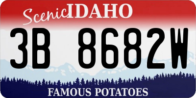 ID license plate 3B8682W