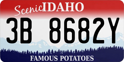 ID license plate 3B8682Y