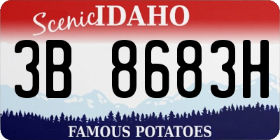 ID license plate 3B8683H