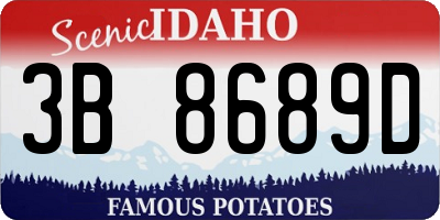 ID license plate 3B8689D