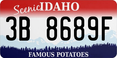 ID license plate 3B8689F