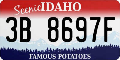 ID license plate 3B8697F