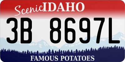 ID license plate 3B8697L