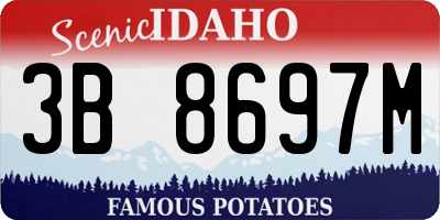 ID license plate 3B8697M