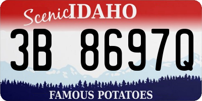 ID license plate 3B8697Q