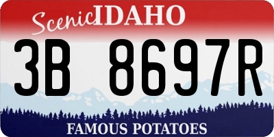 ID license plate 3B8697R