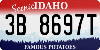 ID license plate 3B8697T