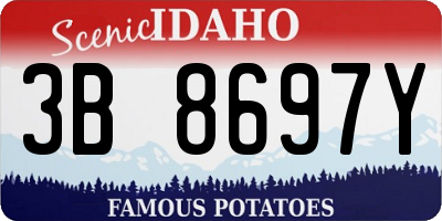 ID license plate 3B8697Y
