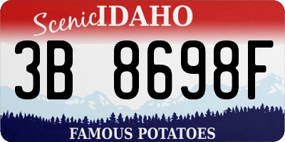 ID license plate 3B8698F