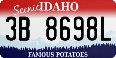 ID license plate 3B8698L