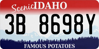 ID license plate 3B8698Y