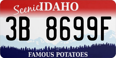 ID license plate 3B8699F