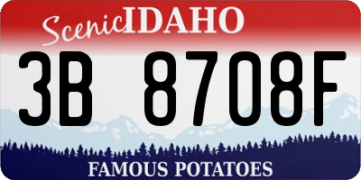 ID license plate 3B8708F
