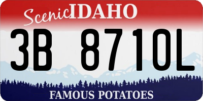 ID license plate 3B8710L