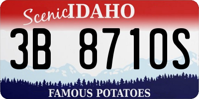 ID license plate 3B8710S