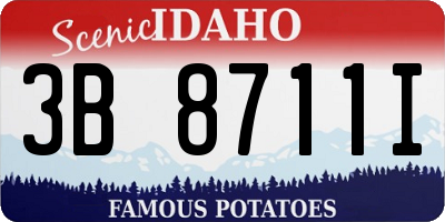 ID license plate 3B8711I
