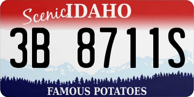 ID license plate 3B8711S