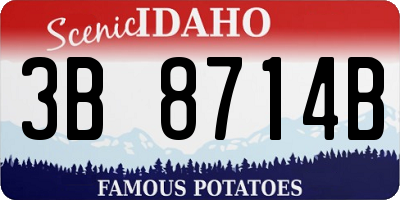 ID license plate 3B8714B