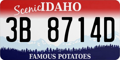 ID license plate 3B8714D