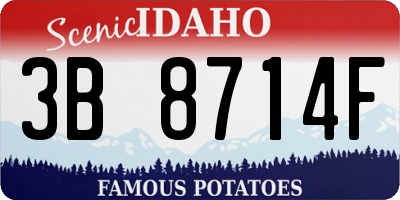 ID license plate 3B8714F