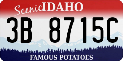 ID license plate 3B8715C