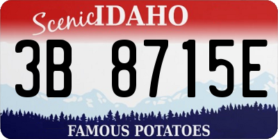 ID license plate 3B8715E