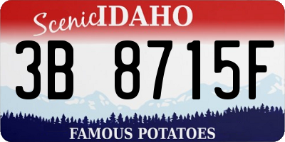 ID license plate 3B8715F