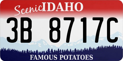 ID license plate 3B8717C