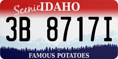 ID license plate 3B8717I