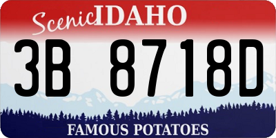 ID license plate 3B8718D