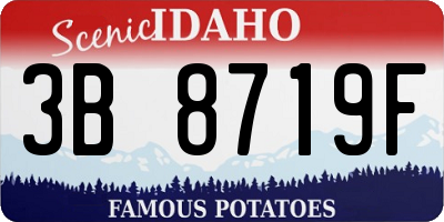 ID license plate 3B8719F