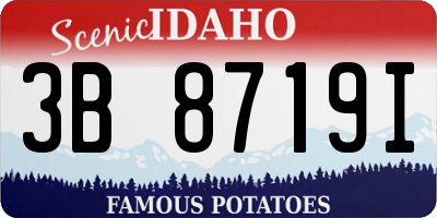 ID license plate 3B8719I