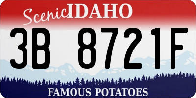 ID license plate 3B8721F