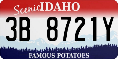 ID license plate 3B8721Y