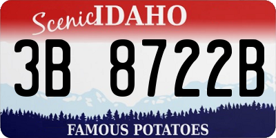 ID license plate 3B8722B
