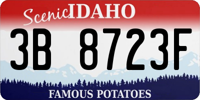 ID license plate 3B8723F