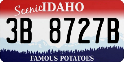 ID license plate 3B8727B