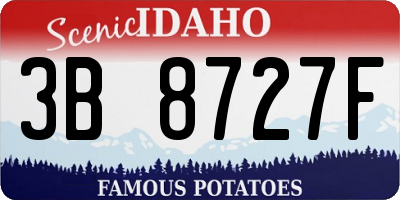 ID license plate 3B8727F