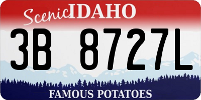 ID license plate 3B8727L